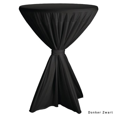 STATAFELROK POLYESTER KLEUR DONKER ZWART DIAM. TOT 80-90CM.