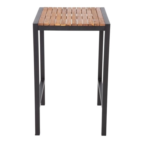 TAFEL STAAL EN ACACIAHOUT AFM. 60X60x100CM. 