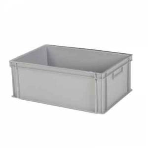 POUBELLE GERBABLE PLASTIQUE DIM. 60X40CM. HGT. 32CM. INH. 64 LITRES COULEUR GRIS