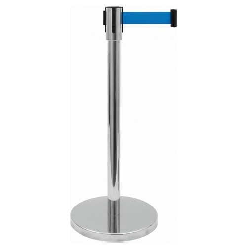 AFZETPAAL CHROOM HGT. 91,5CM. TREKBAND 180CM. BLAUW