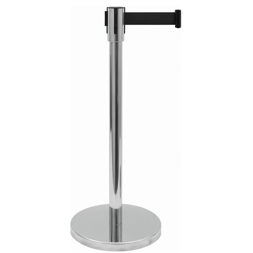 AFZETPAAL CHROOM HGT. 91,5CM. TREKBAND 180CM. ZWART