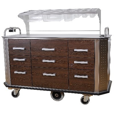 CHARIOT BUFFET A PAIN HOSPITALITY II MAXI COULEUR BLEU