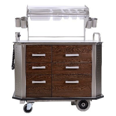 CHARIOT BUFFET A PAIN HOSPITALITY II MINI COULEUR BLEU