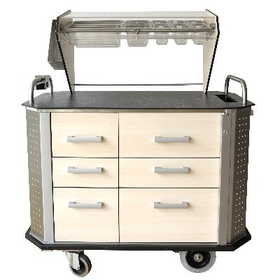 CHARIOT BUFFET A PAIN HOSPITALITY II MINI COULEUR BLEU