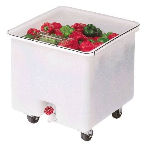 GROENTEWAGEN CC32 KLEUR WIT INH. 121LTR. AFM. 56X61X58,5CM. POLYETHYLEEN CAMBRO