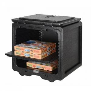 PIZZA FRONTLOADER INH. 100LTR. VOORLADER ZWART THERMO FUTURE BOX