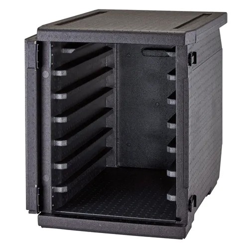 GEÏSOLEERDE TRANSPORTBOX 6 RAIL INH. 126 LTR. FRONT LOADER EPP4060F6R ZWART (110) CAMBRO