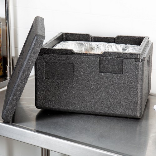 GEÏSOLEERDE TRANSPORTBOX INH. 16,9 LTR. BOVENLADER EPP260 ZWART (110) CAMBRO