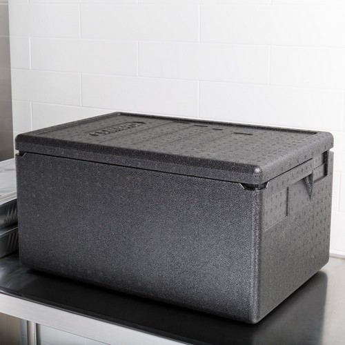 GEÏSOLEERDE TRANSPORTBOX INH. 46 LTR. BOVENLADER EPP180 ZWART (110) CAMBRO