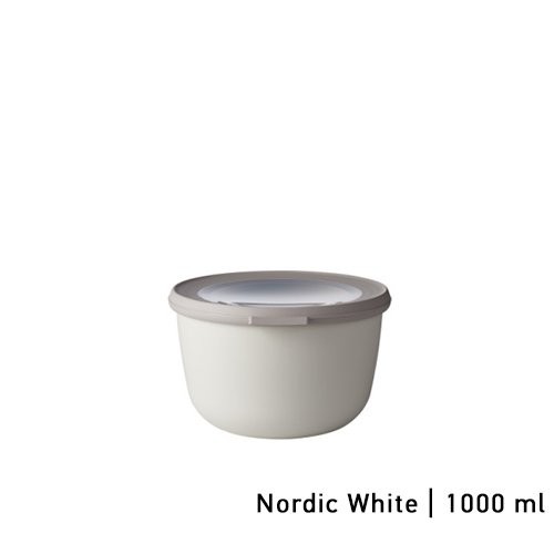 MULTIKOM MET DEKSEL INH. 1000ML. KLEUR NORDIC WHITE CIRQULA - MEPAL