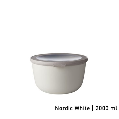 MULTIKOM MET DEKSEL INH. 2000ML. KLEUR NORDIC WHITE CIRQULA - MEPAL