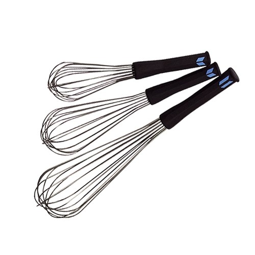 FOUET DE CUISINE AVEC MANCHE ANTIDÉRAPANT LG. 25CM. Acier inoxydable 18/8