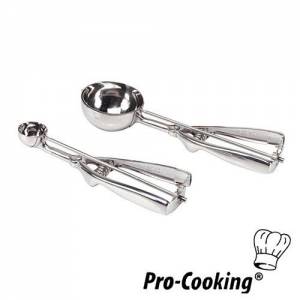 CUILLERE A GLACE PRO-COOKING 1/70L. DIAM. 35MM. acier inoxydable