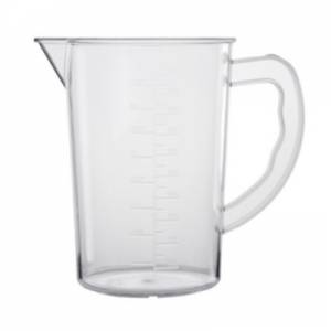 MAATBEKER MET MAATVERDELING INH. 2,0LTR. DIAM. 14,7CM. HG. 21,5CM. POLYCARBONAAT