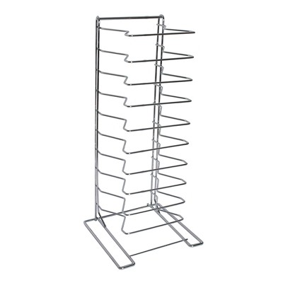 PIZZAREK 11-DELIG AFM. 22X22X69CM. CHROOM