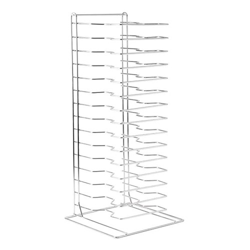 PIZZAREK 15-DELIG AFM. 30X30X70,5CM. CHROOM