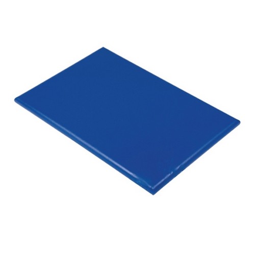 PLANCHE A DECOUPER COULEUR HACCP BLEU DIM. 60X35CM. PLASTIQUE SANS TRANCHÉE PRO-COOKING