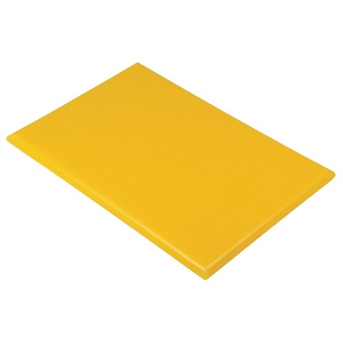 PLANCHE A DECOUPER HACCP COULEUR JAUNE DIMENSIONS 60X35CM. PLASTIQUE SANS TRANCHÉE PRO-COOKING