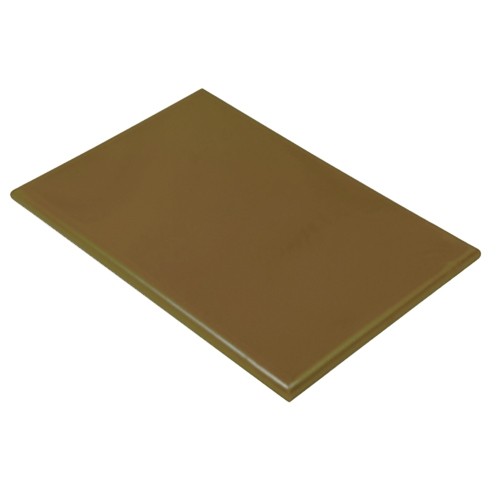 PLANCHE A DECOUPER COULEUR HACCP MARRON DIM. 40X25CM. PLASTIQUE SANS TRANCHÉE PRO-COOKING