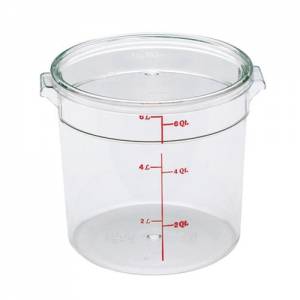 BOÎTE DE RANGEMENT TRANSPARENT Z/COUVERCLE DIAM. 12,8 cm. HG. 12,4 cm. INH. POLYCARBONATE 0,9 LITRES