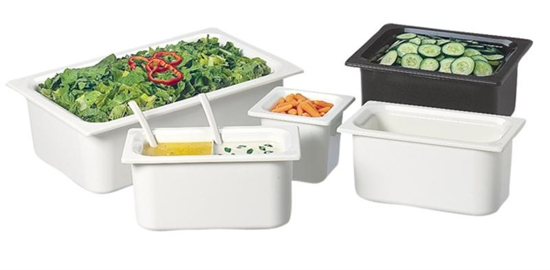 COLDMASTER 2-VAKS GASTRONORMBAK GN 1/3 AFM. 32,5X17,6X(H)15CM. INH. 2X1,6 LTR. KLEUR WIT KUNSTSTOF