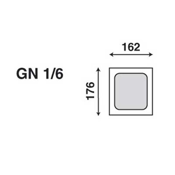 GASTRONORMBAK HOT-PAN ZONDER DEKSEL GN 1/6-100MM. DIEP KLEUR AMBER CAMBRO