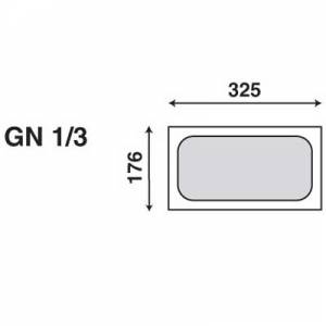 GASTRONORMBAK GN 1/3 6,5CM. DIEP M/BEUGELGREPEN RVS 18/10
