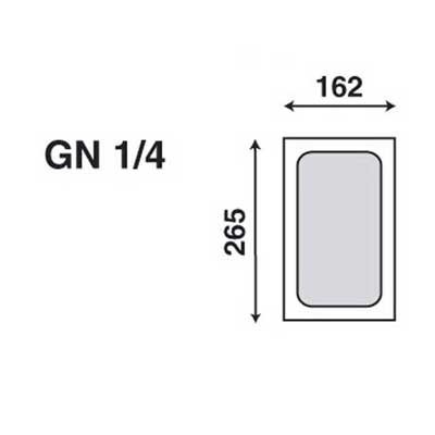 RÉCIPIENT GASTRONORM POLYCARBONATE SANS COUVERCLE GN 1/4-65MM. PROFOND