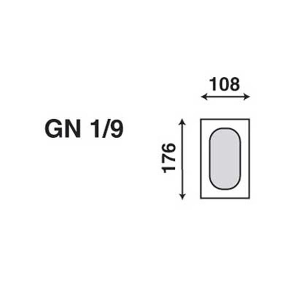 RÉCIPIENT GASTRONORM POLYCARBONATE SANS COUVERCLE GN 1/9-65MM. PROFOND