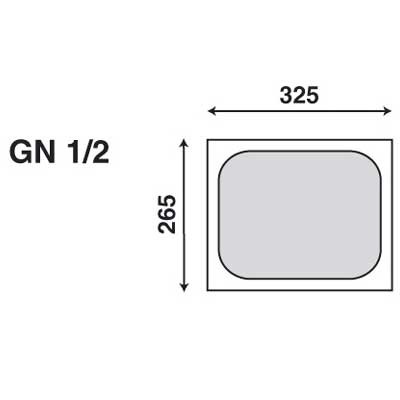 PLATEAU GASTRONOM POLYCARBONATE NOIR SANS COUVERCLE GN 1/2-100MM. PROFOND