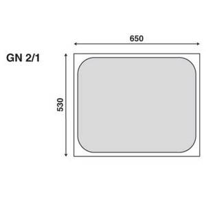 GASTRONORMBAK GN 2/1 10CM. DIEP ZONDER GREPEN RVS 18/10