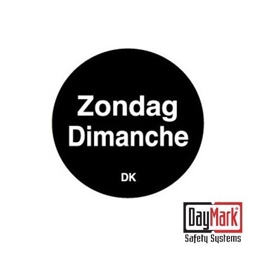 PERMANENTE STICKERS 'DINSDAG' ROL à 1000 STUKS - DAYMARK