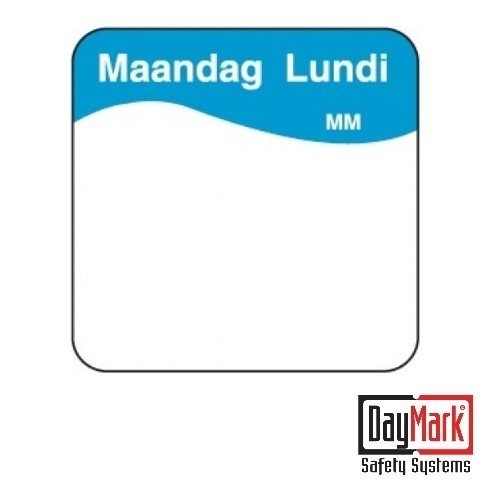 MAKKELIJK TE VERWIJDEREN STICKERS MET SCHRIJFVLAK 'VRIJDAG' ROL à 1000 STUKS - DAYMARK