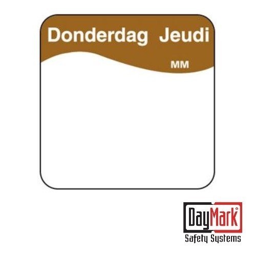 MAKKELIJK TE VERWIJDEREN STICKERS MET SCHRIJFVLAK 'VRIJDAG' ROL à 1000 STUKS - DAYMARK