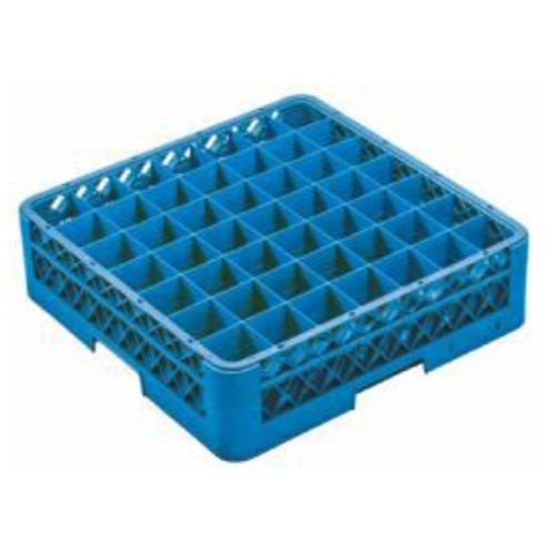 VAATWASKORF TBV VOETGLAZEN 49-VAKS | DIAM. 6,3CM. EN HGT. 7,7CM. | AFM. 50X50X10CM. CLEANINGRACK