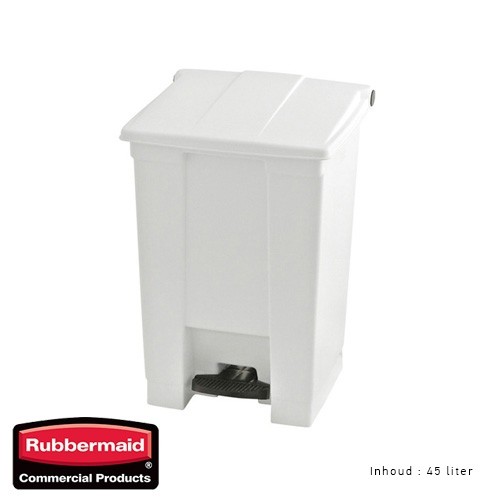 AFVALBAK KLEUR WIT INH. 45LTR. STEP-ON CLASSIC RUBBERMAID