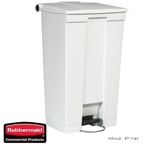 AFVALBAK KLEUR WIT INH. 87LTR. STEP-ON CLASSIC RUBBERMAID