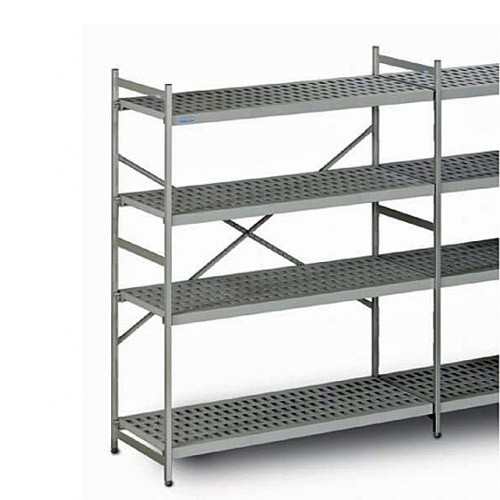 STELLING NORM 12 4-SCHAPPEN AFM. 80X40CM. HG. 180CM. TRAK HUPFER