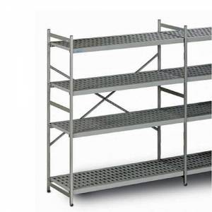 STELLING NORM 12 4-SCHAPPEN AFM. 120X40CM. HG. 180CM. TRAK HUPFER