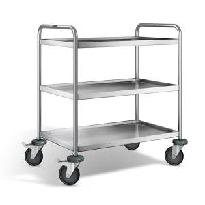 CHARIOT DE SERVICE BASIC INOX SW 8X5-3 DIM. 93X60X95CM. VIDE