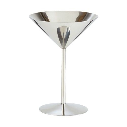 MARTINI GLAS HOGE VOET INH. 240ML. ROESTVRIJSTAAL KLEUR RVS