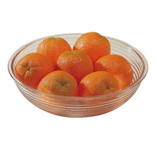 BROOD-/FRUITSCHAAL AFM. 25,4X35,6CM. TRANSPARANT GERIBD POLYCARBONAAT CAMBRO