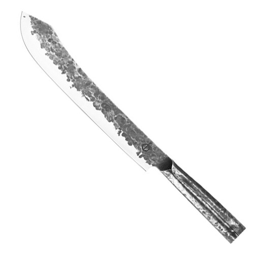 SLAGERSMES AFM. 25,5CM. BRUTE FORGED ROESTVRIJSTAAL LAGUIOLE STYLE DE VIE