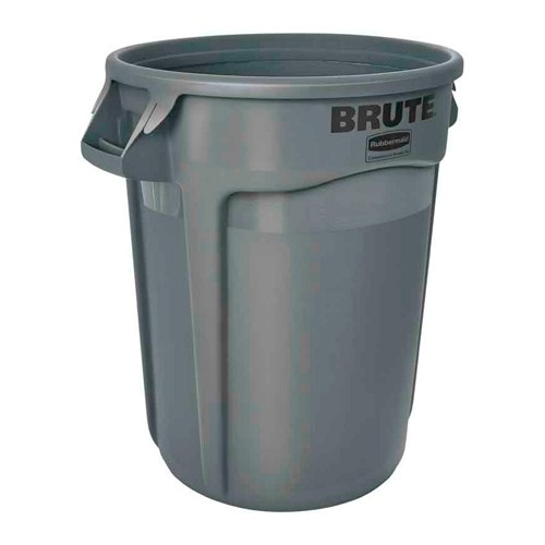 POUBELLE BRUTE CONT. 121LTR. COULEUR GRIS PLASTIQUE