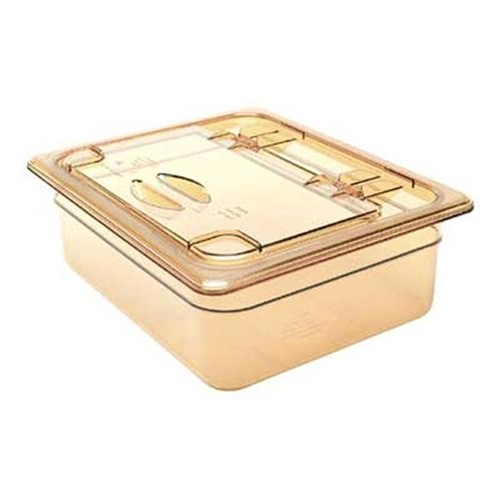 COUVERCLE GASTRONOR HOT-PAN GN 1/3 AVEC CHARNIÈRE COULEUR AMBRE CAMBRO