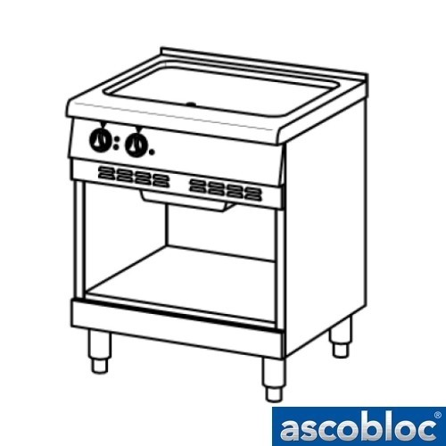 PLAQUE DE CUISSON ASCOLINE 700 AEB 460 DIM. 700X706X850MM. ASCOBLOC 400V - 9200W