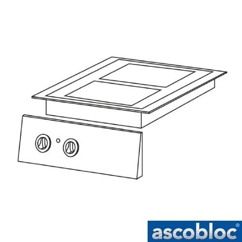 TABLE DE CUISSON ENCASTRABLE INTEGRALINE IEH 300 DIM. 40X61CM. ASCOBLOC 400V - 6000W