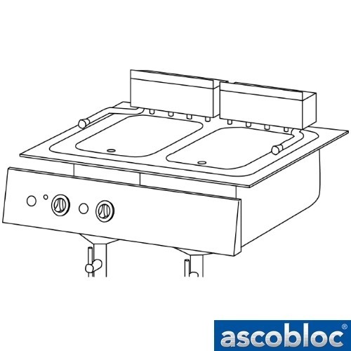 CUISEUR A PATES ENCASTRABLE INTEGRALINE IEW 660 DIM. 60X61CM. ASCOBLOC 400V - 12KW