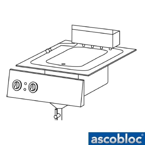 FRITEUSE ENCASTRABLE INTEGRALINE IEF 124 CONT. DIMENSIONS 8 LITRES 40X61CM. ASCOBLOC 400V - 9000W