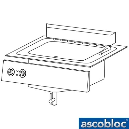 FRITEUSE INBOUW INTEGRALINE IEF 144.150 INH. 16 LITER AFM. 60X61CM. 400V - 18KW ASCOBLOC